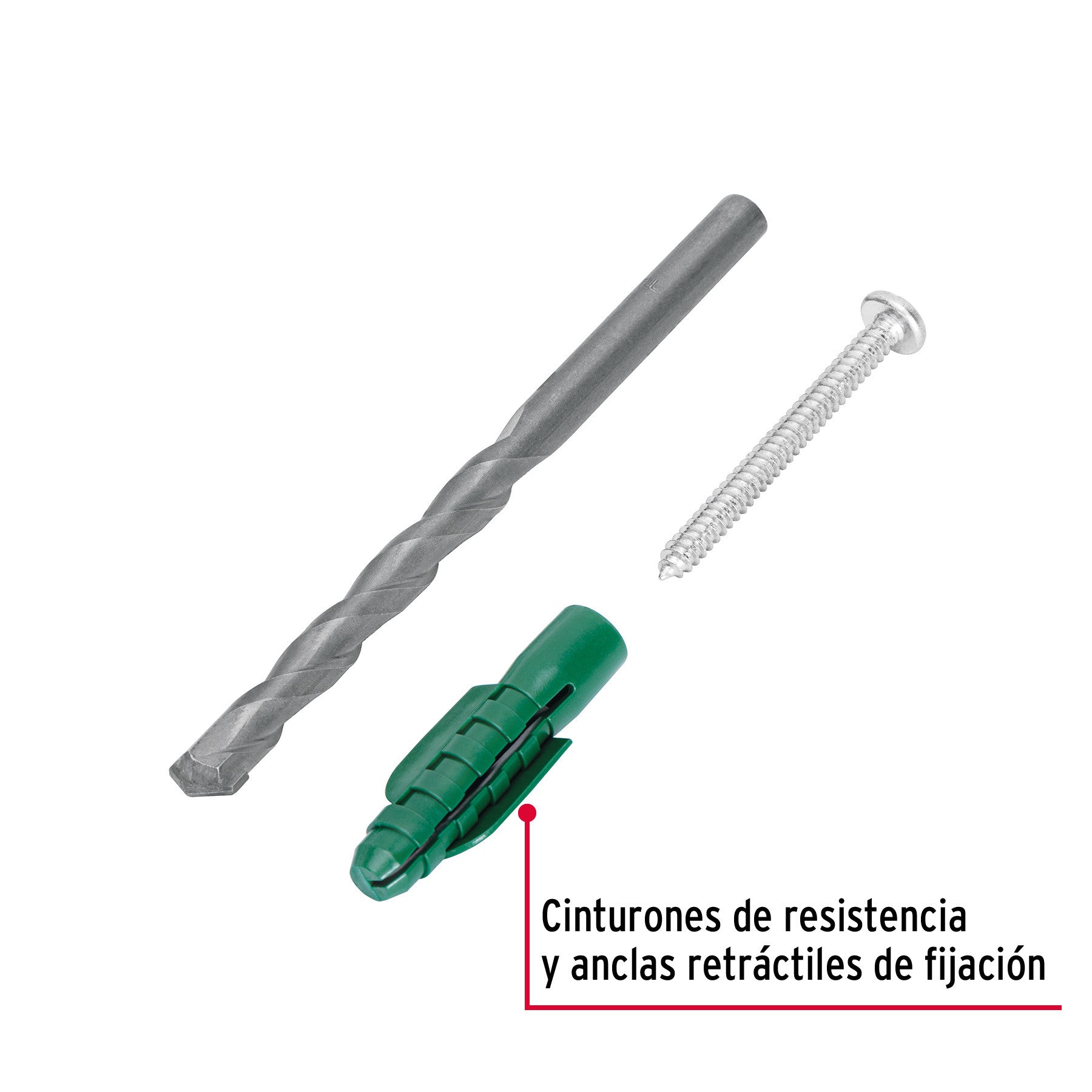 Kit de 20 taquetes 1/2' con pijas #14 y 1 broca 1/2', FIERO