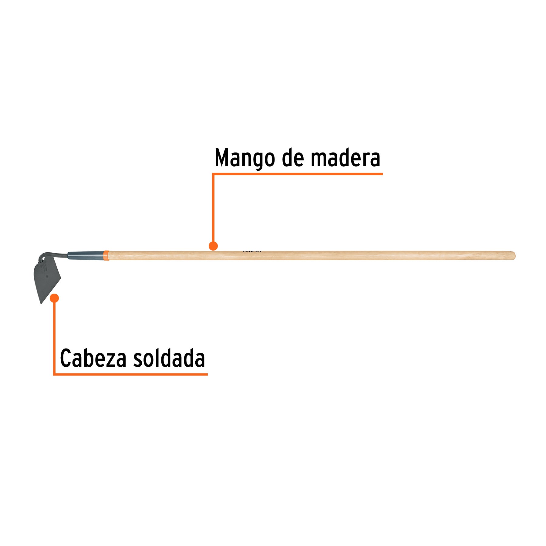 Azadón jardinero Classic, mango de madera 54', TRUPER