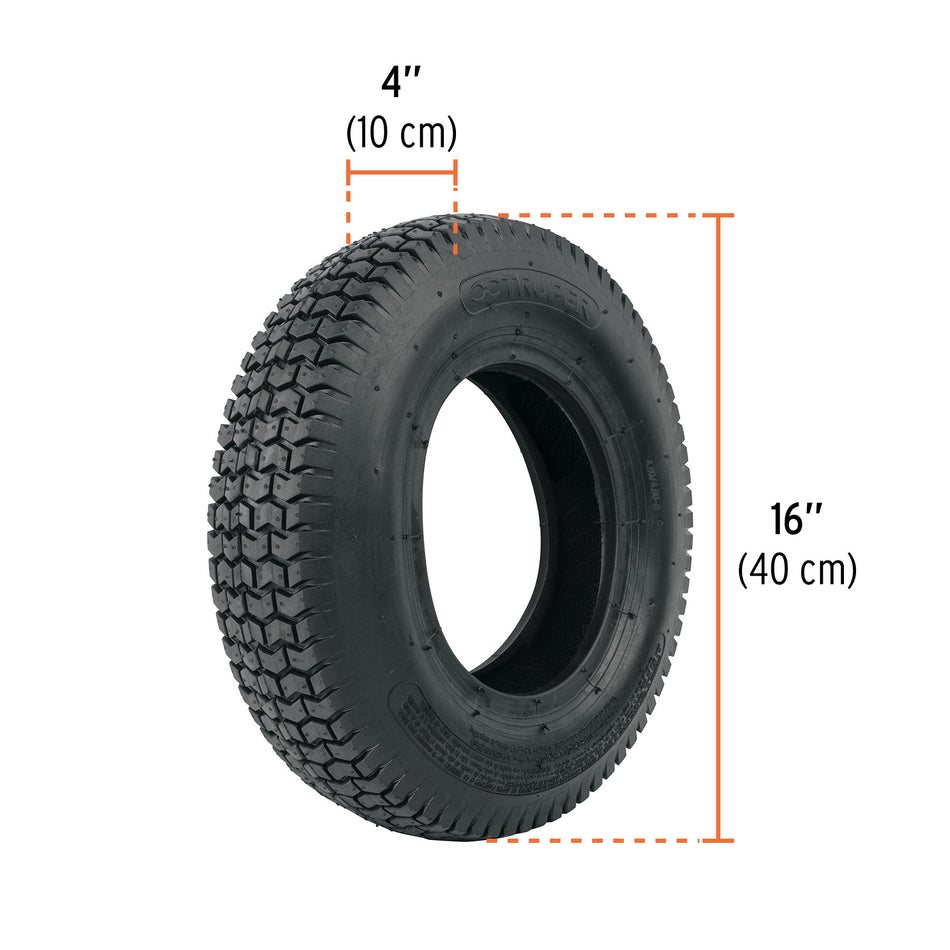 Llanta neumática reforzada 16', sin cámara, Truper