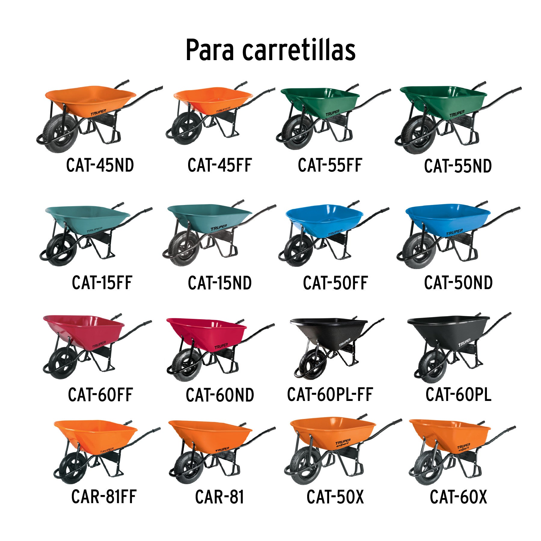 Rin eje y baleros para carretillas EXPERT TRUPER y PRETUL