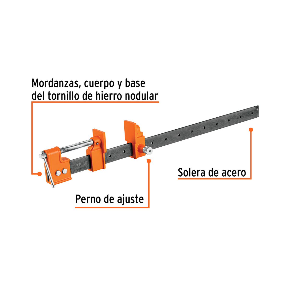Sargento 24' de solera de acero, Truper 24'
