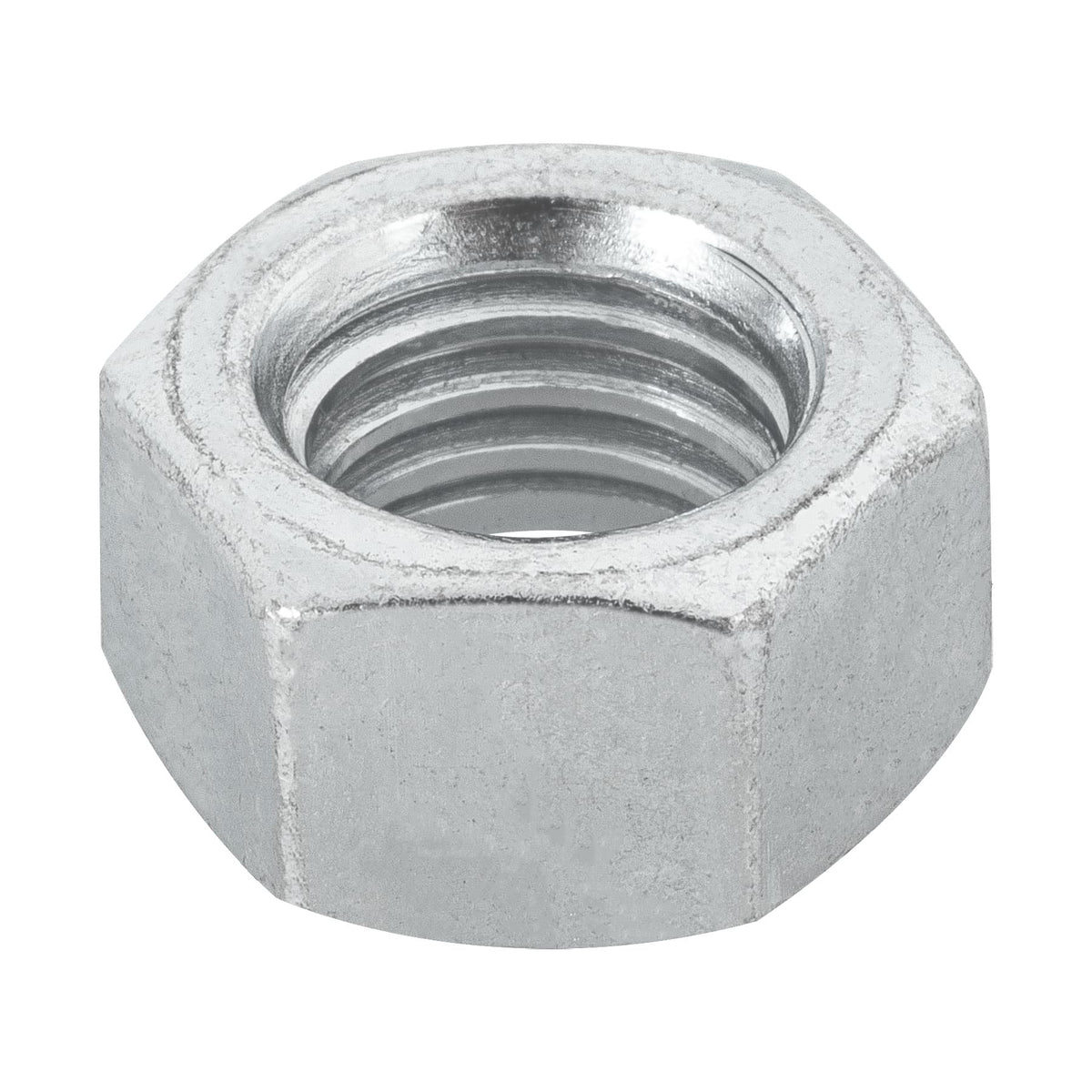 Bolsa con 6 tuercas 1' hexagonales de acero galvanizado