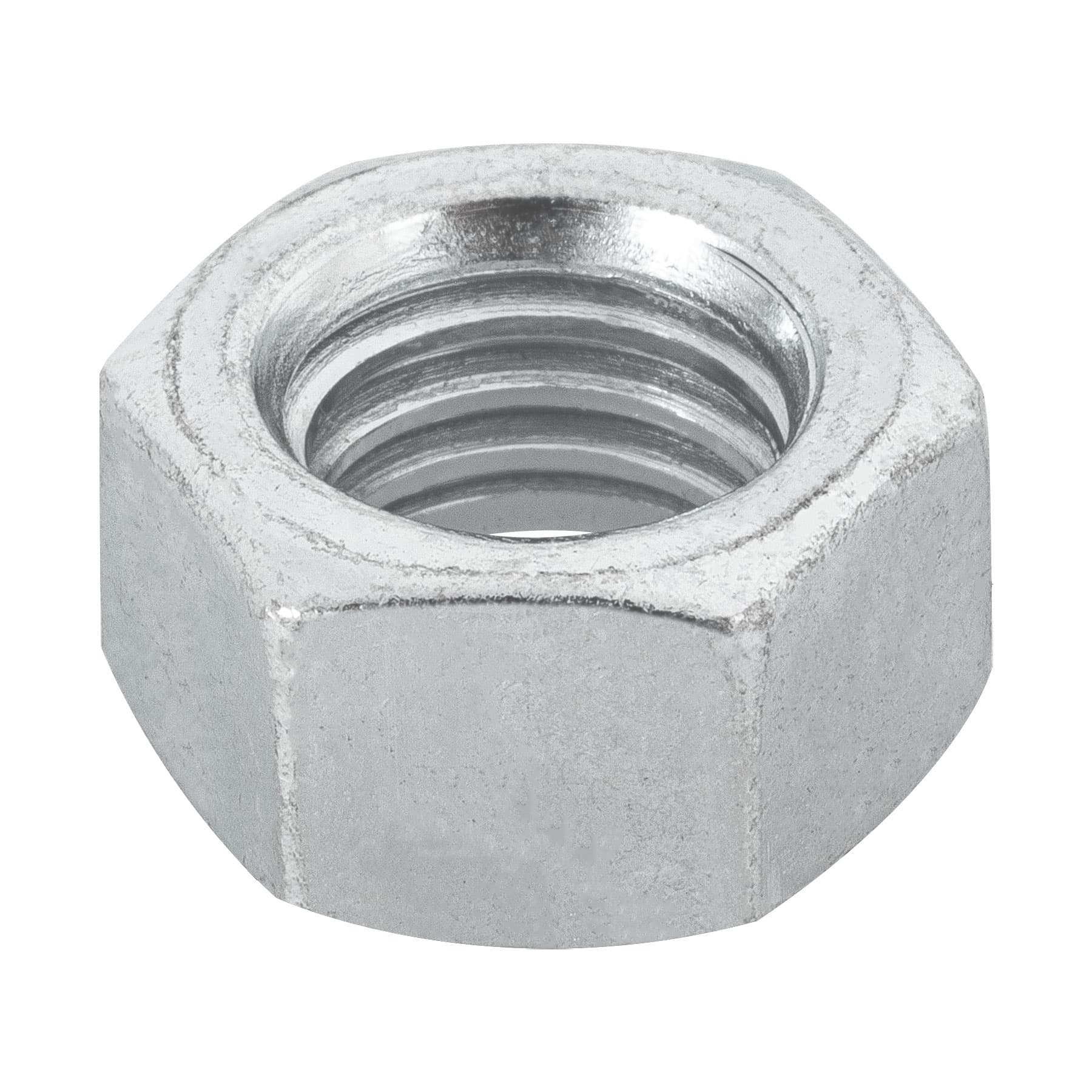 Bolsa con 6 tuercas 1' hexagonales de acero galvanizado