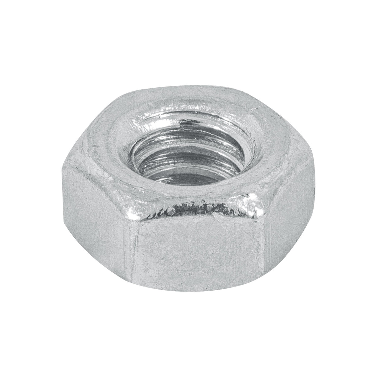 Bolsa con 6 tuercas 1' hexagonales de acero galvanizado
