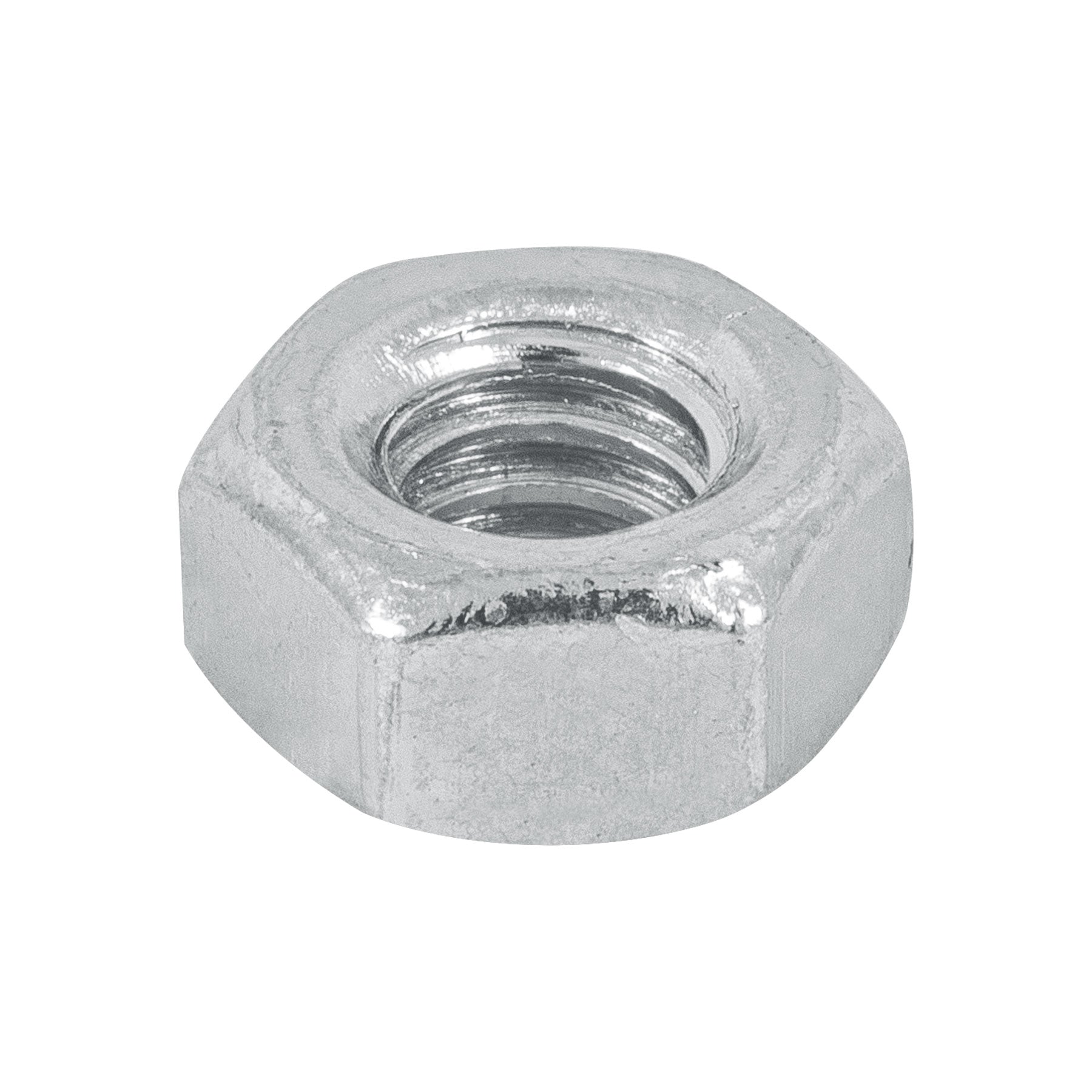 Bolsa con 6 tuercas 1' hexagonales de acero galvanizado