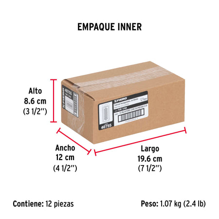 Bolsa con 6 tuercas 1' hexagonales de acero galvanizado