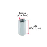 Bolsa con 5 tuercas cople, 1/4' acero galvanizado , FIERO 1/4'