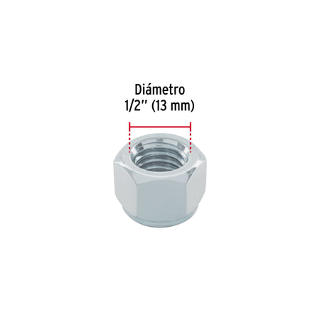 Bolsa con 50 tuercas de seguridad, 1/2' , FIERO