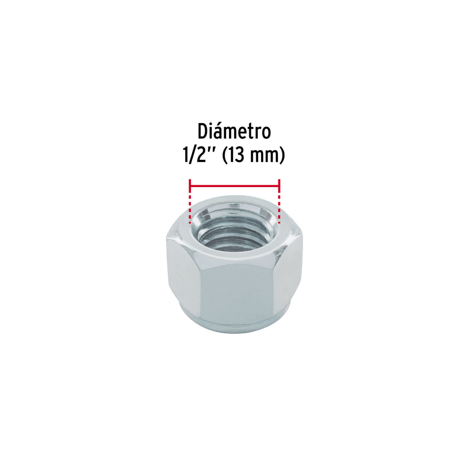 Bolsa con 50 tuercas de seguridad, 1/2' , FIERO