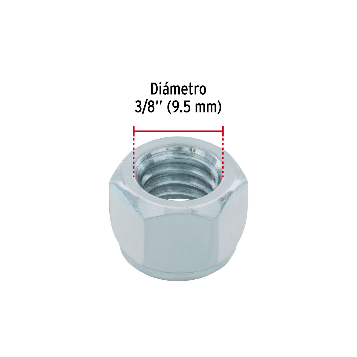Bolsa con 100 tuercas de seguridad, 3/8' , FIERO