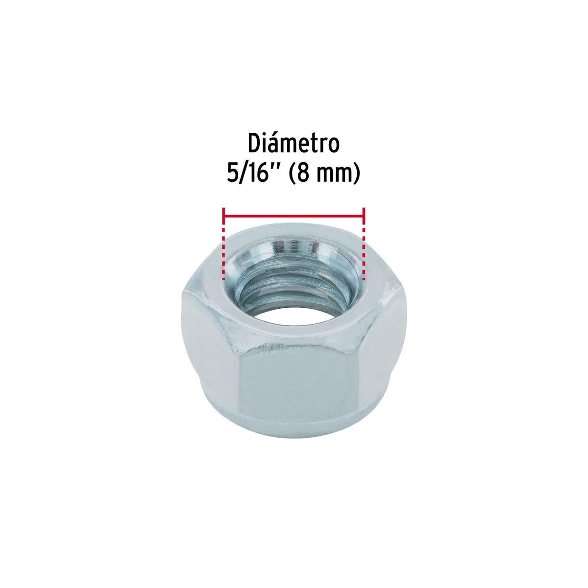 Bolsa con 150 tuercas de seguridad, 5/16' , FIERO