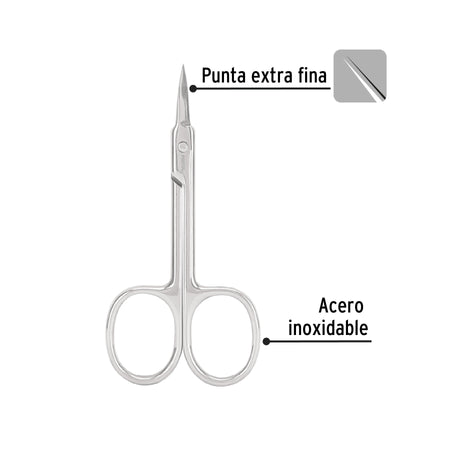 Tijera para manicure 3-1/2', punta extrafina, PRETUL