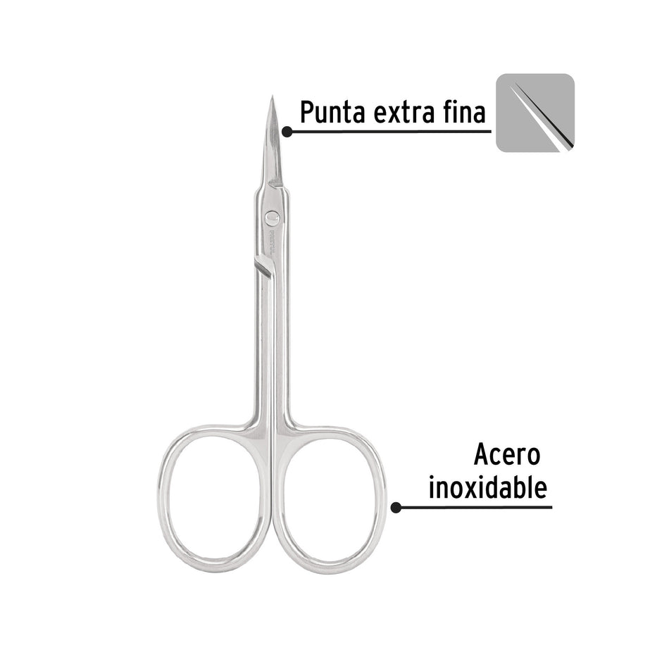 Tijera para manicure 3-1/2', punta extrafina, PRETUL