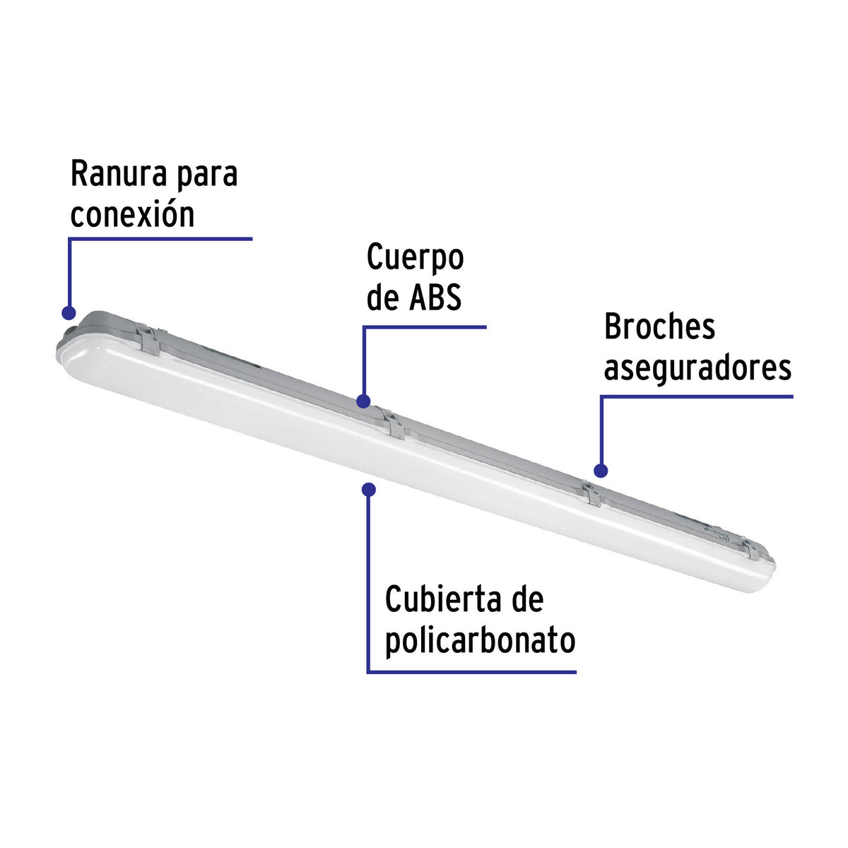 Luminario lineal de LED 36 W de sobreponer a prueba de vapor