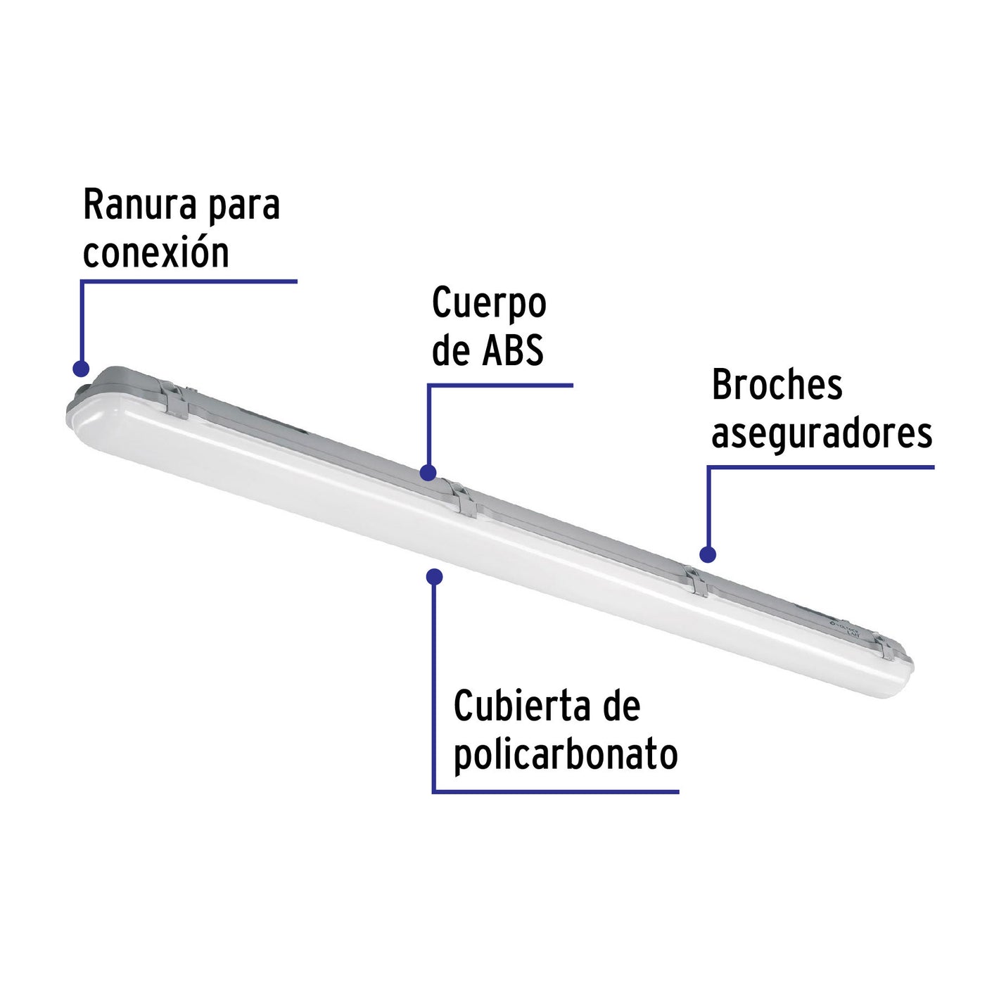 Luminario lineal de LED 36 W de sobreponer a prueba de vapor