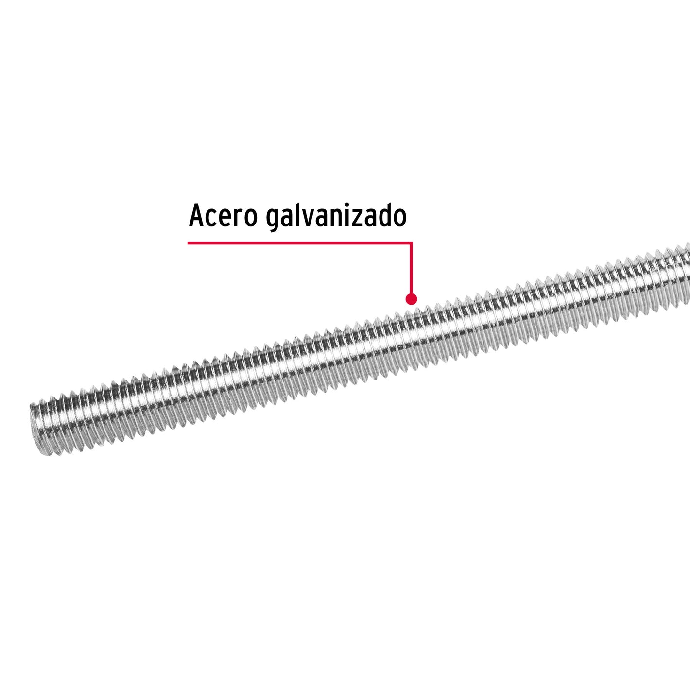 Varilla roscada de 1 m x 1', FIERO 1 m, 1'