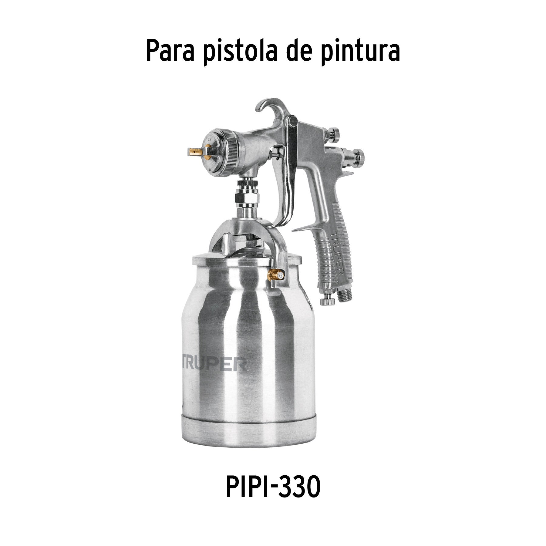 Pistola p/pintar succion HVLP vaso aluminio 1.4 mm Truper