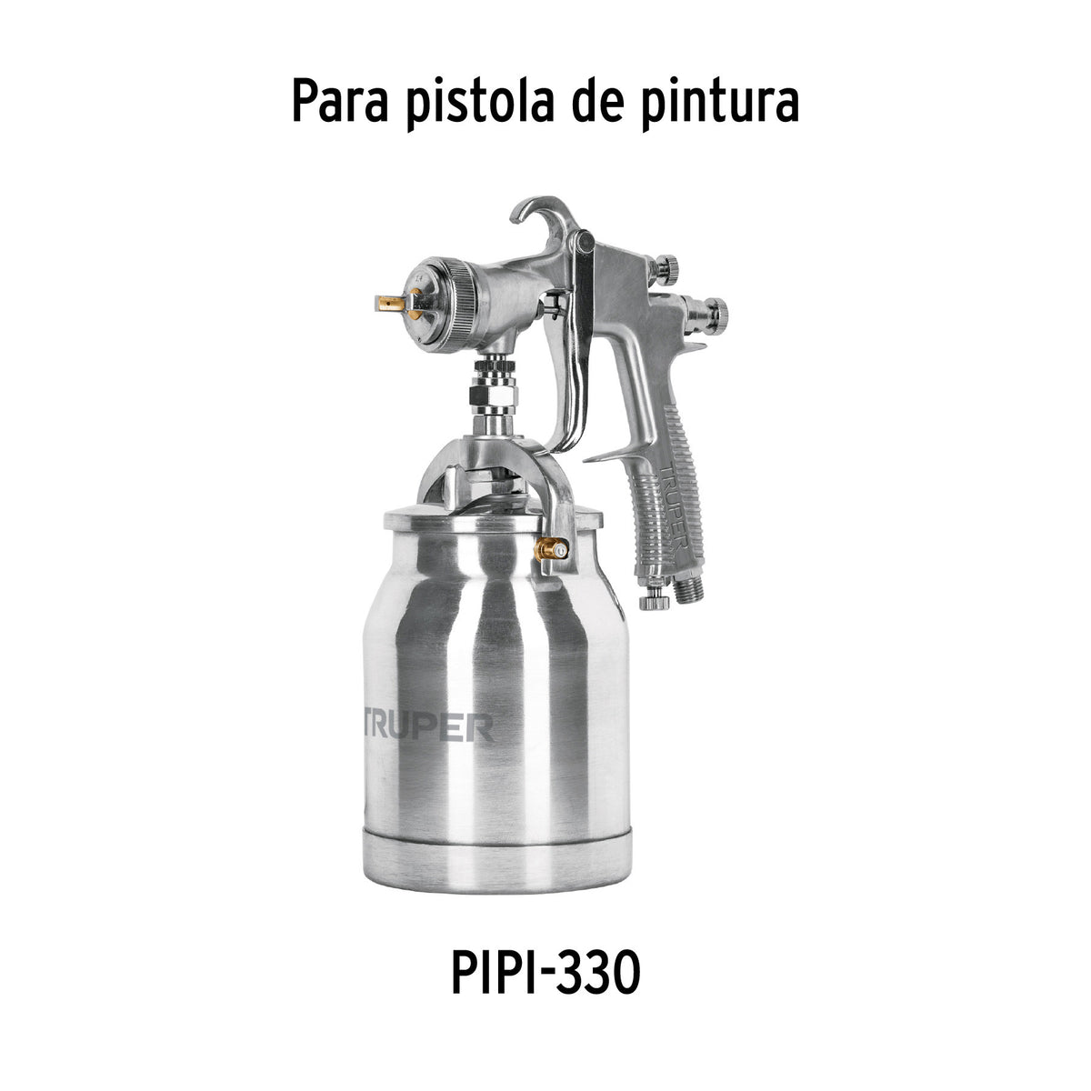 Pistola p/pintar succion HVLP vaso aluminio 1.4 mm Truper