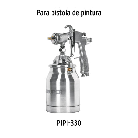 Pistola p/pintar succion HVLP vaso aluminio 1.4 mm Truper
