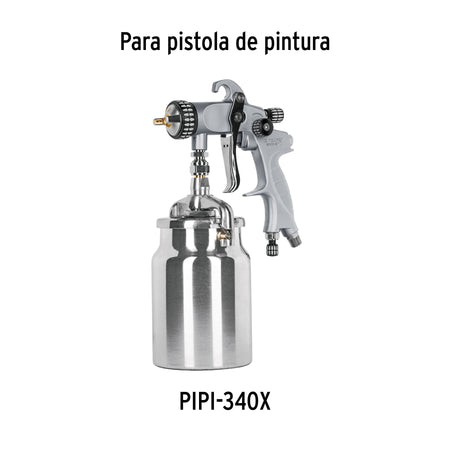 Pistola p/pintar succion HVLP vaso aluminio 1.4 mm Expert