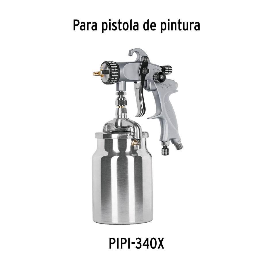 Pistola p/pintar succion HVLP vaso aluminio 1.4 mm Expert