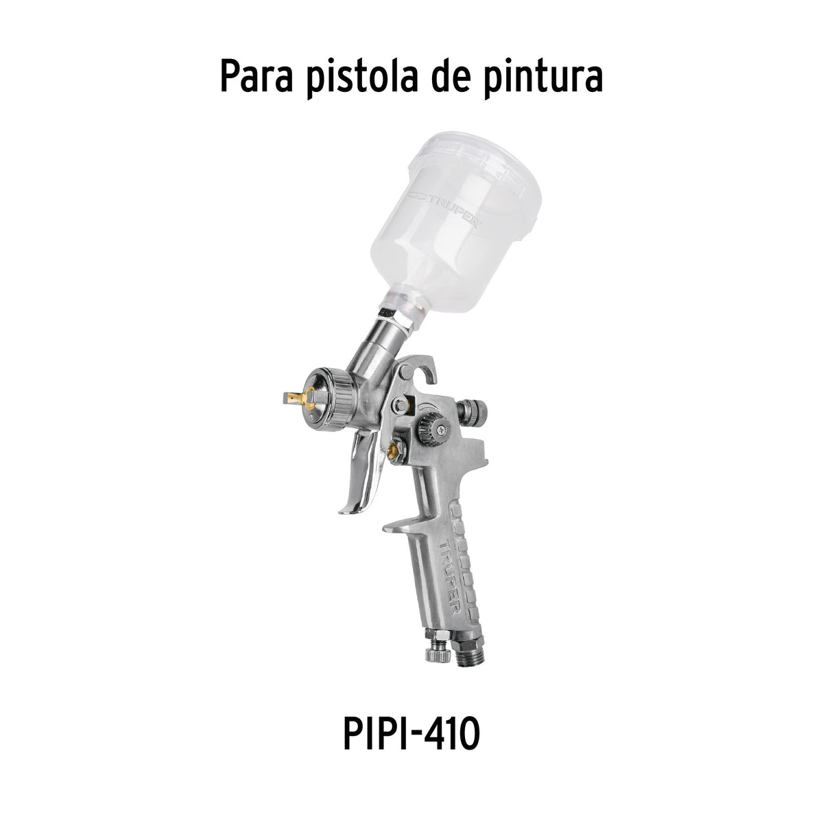 Pistola p/retoque gravedad HVLP vaso plastico 1 mm Truper