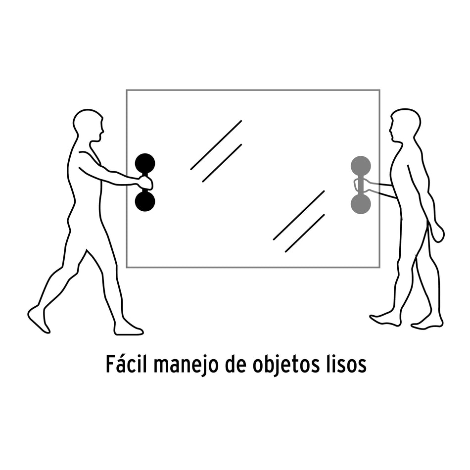 Ventosa de aluminio para vidrio 2 copas de succion Truper