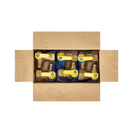 Válvula de control de latón, angular p/gas, 3/8x1/2', FOSET