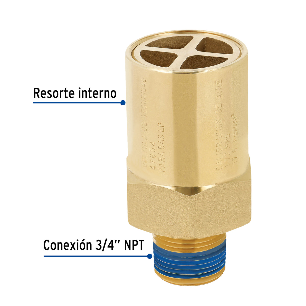Valvula externa de seguridad para tanque estacionario3/4"