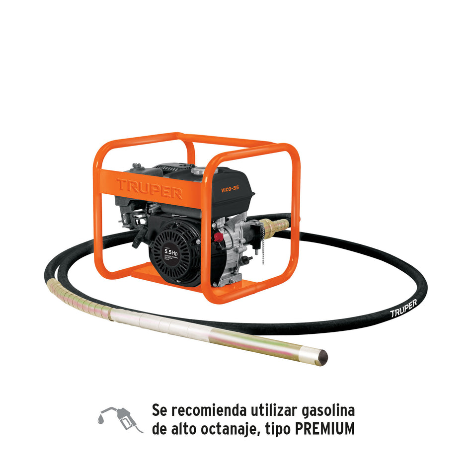Vibrador para concreto a gasolina 163 cc 5.5 HP TRUPER