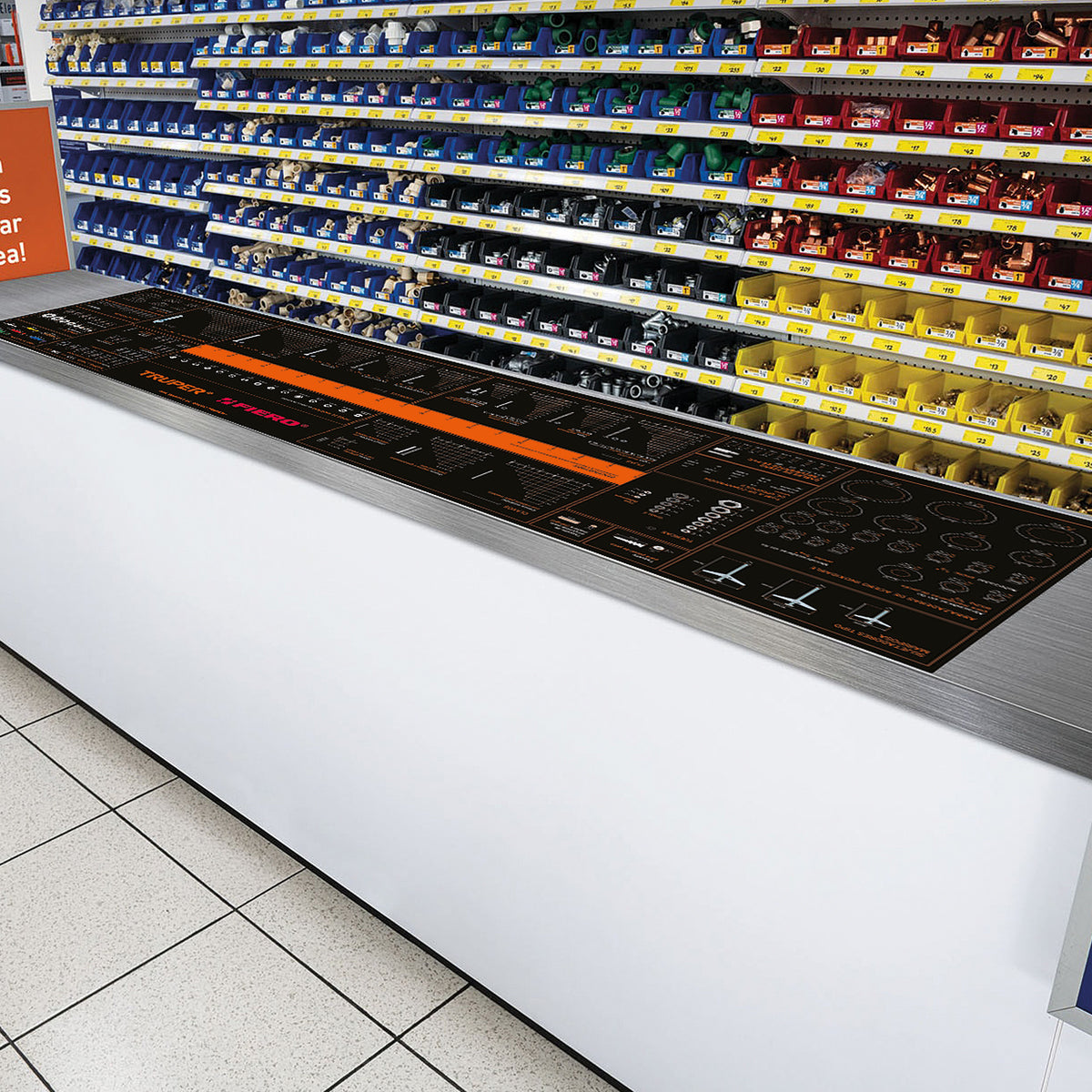 Cubremostrador de vinil 200 x 60 cm Truper