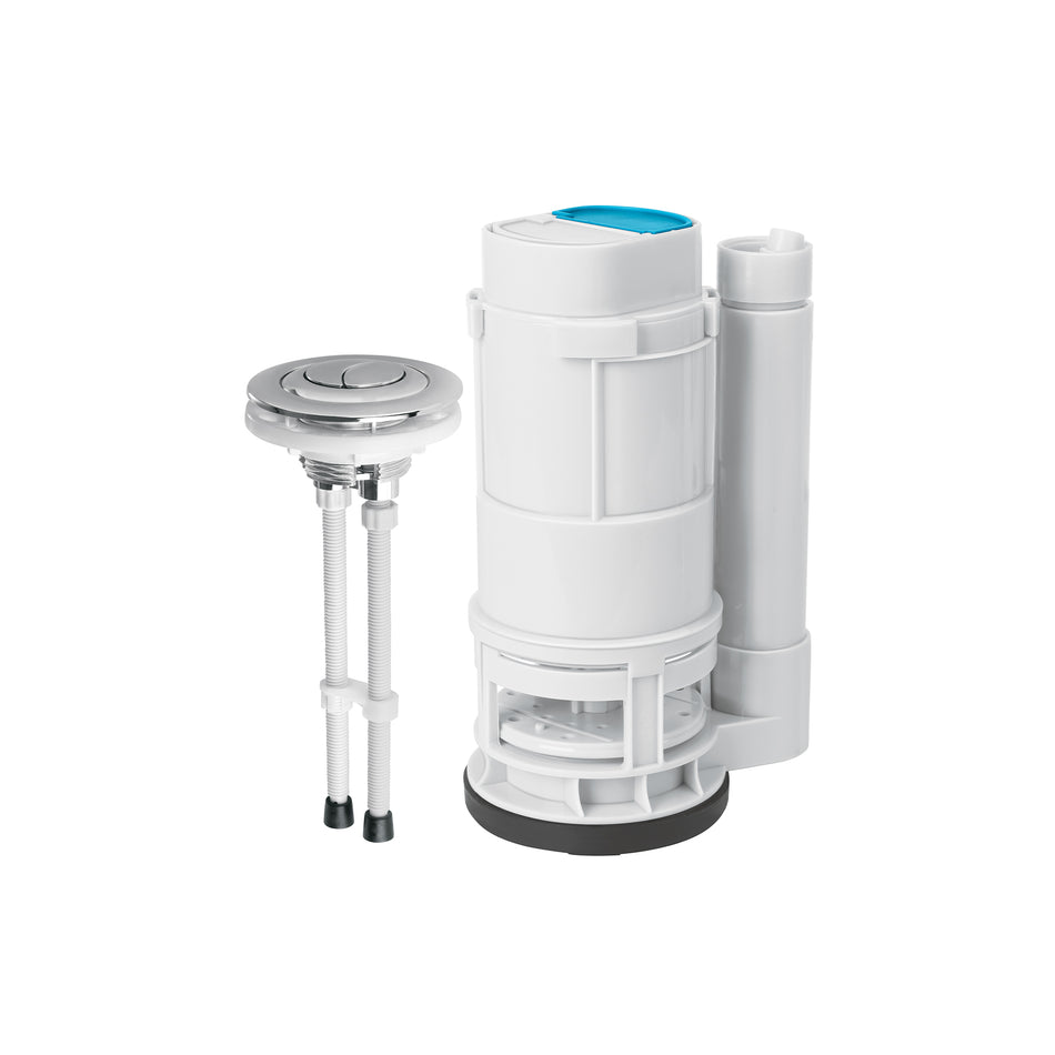 Válvula descarga dual 2' para WC de 1 pieza, con botón dual 2'