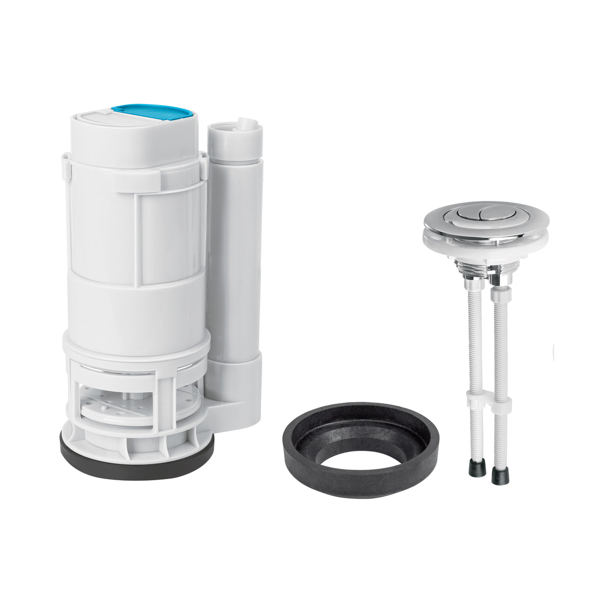 Válvula descarga dual 2' para WC de 2 piezas, con botón dual 2'