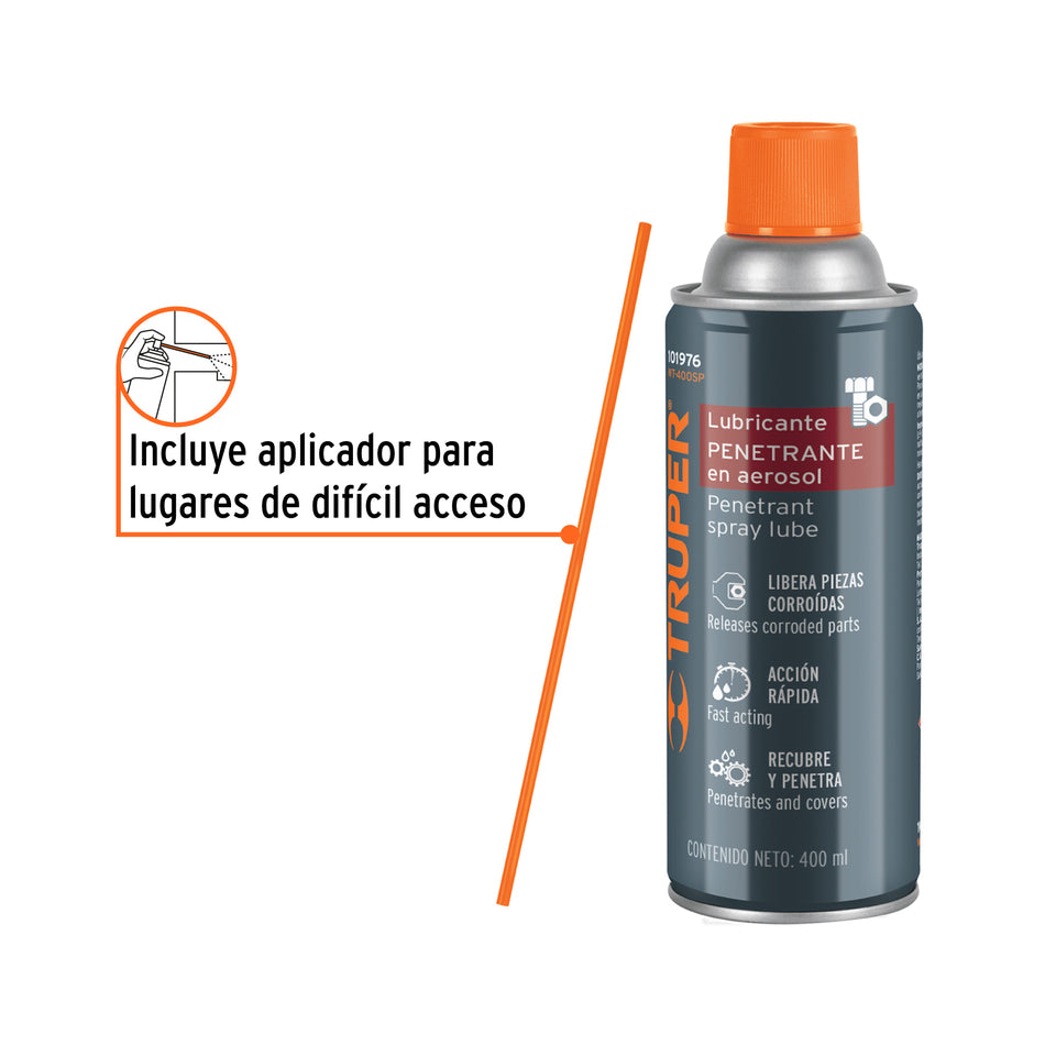Lubricante penetrante en aerosol 400 ml Truper