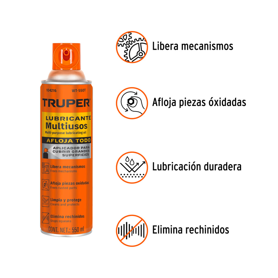 Lubricante multiusos aerosol para grandes superficies 550 ml