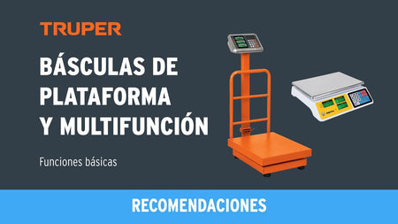 Bascula electronica de plataforma plegable Truper
